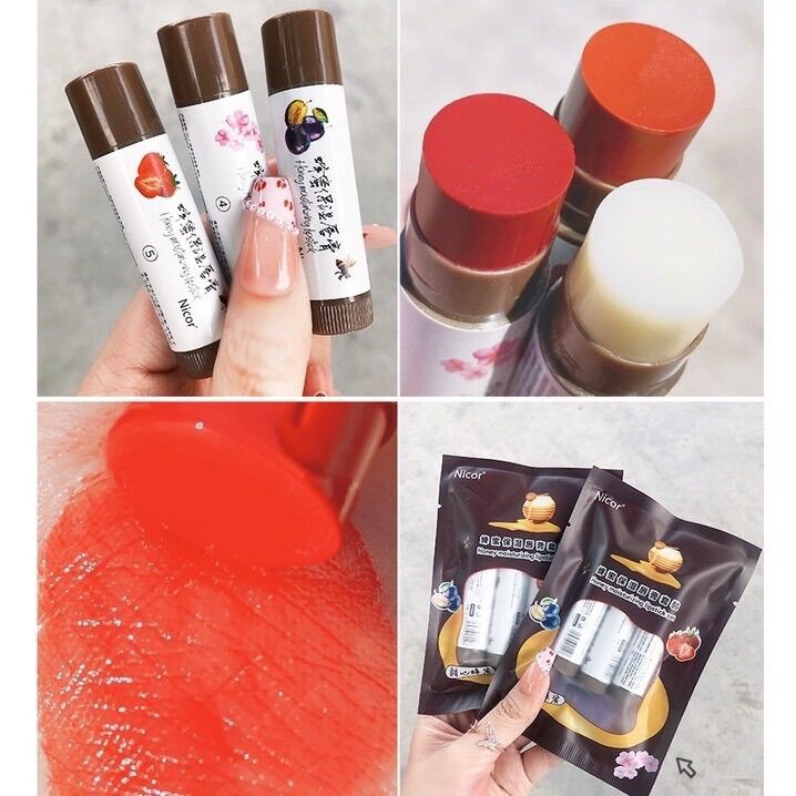 Set 3 son dưỡng herorange dưỡng môi lên màu siêu đẹp