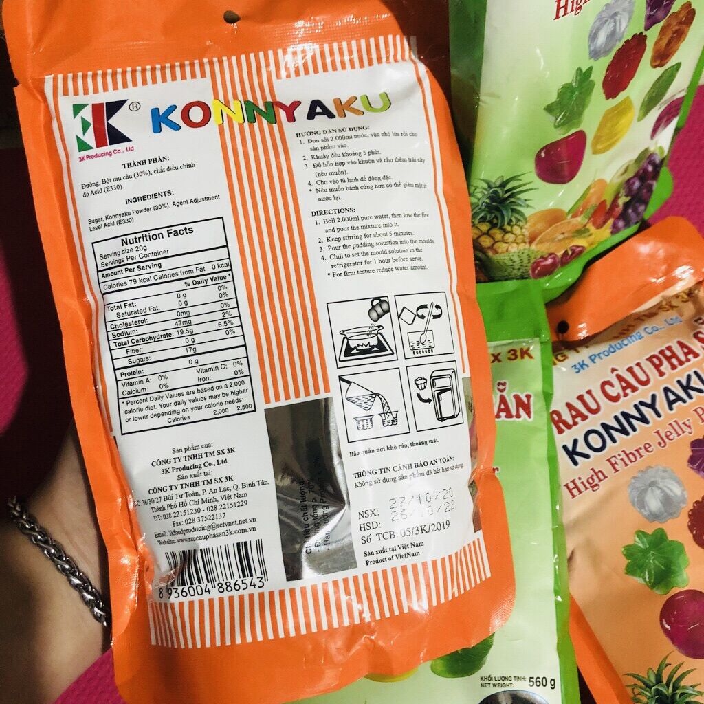 Bột rau câu pha sẵn KONNYAKU (560gr)