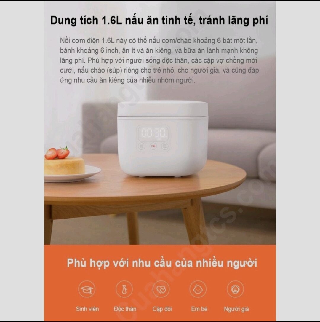 Nồi cơm điện mini Xiaomi 1.6L DFB201CM