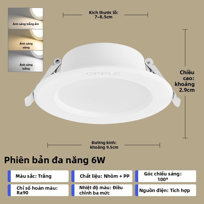 OPPLE | Đèn LED Âm Trần Siêu Mỏng Mạnh Mẽ