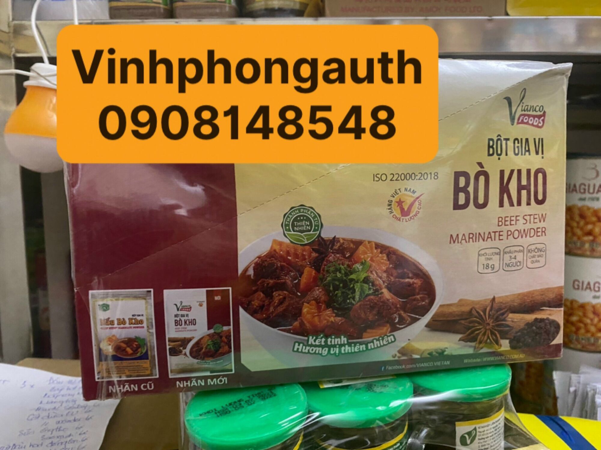 Bột Gia Vị Bò Kho Vianco 18gr