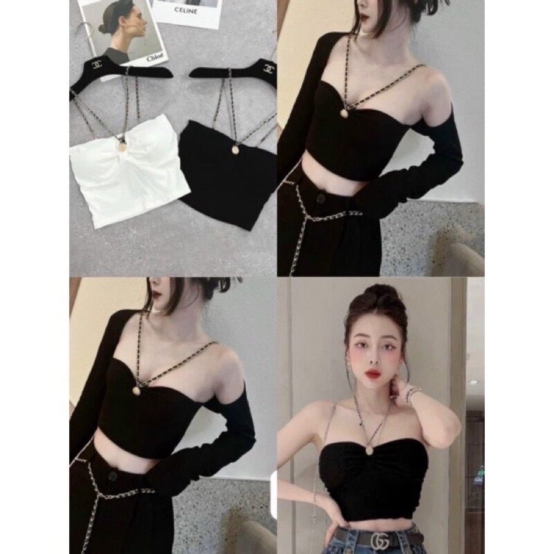 ÁO YẾM PHỐI XÍCH SIÊU SEXY VBC09