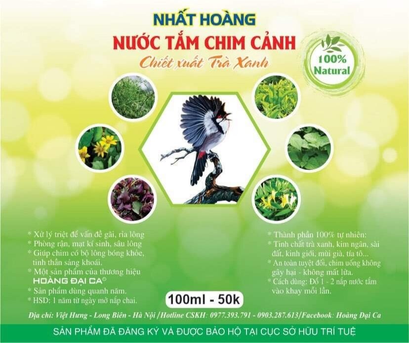 Nước tắm chim cảnh Nhất Hoàng