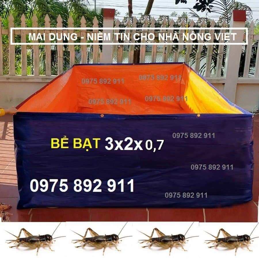 Thùng bạt nuôi dế mèn bể bạt nuôi côn trùng