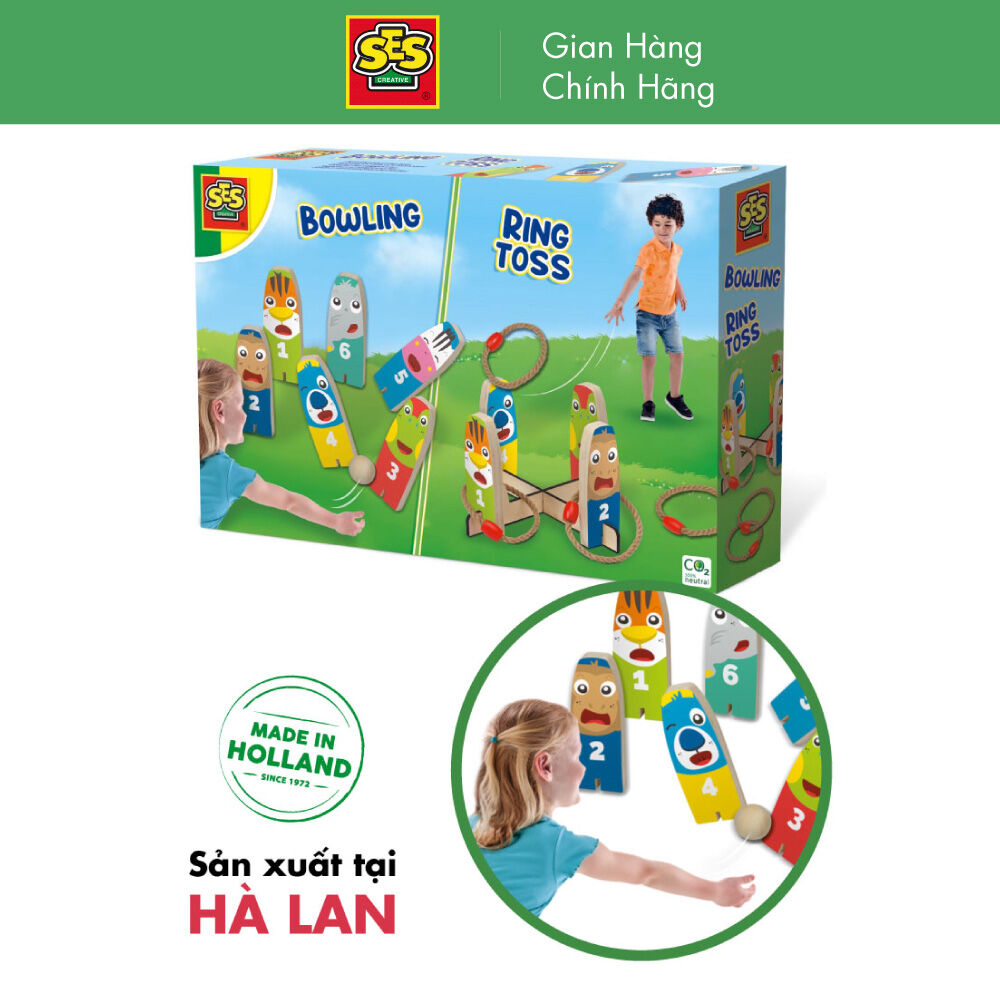 Đồ chơi ngoài trời bowling and ring toss - ses creative