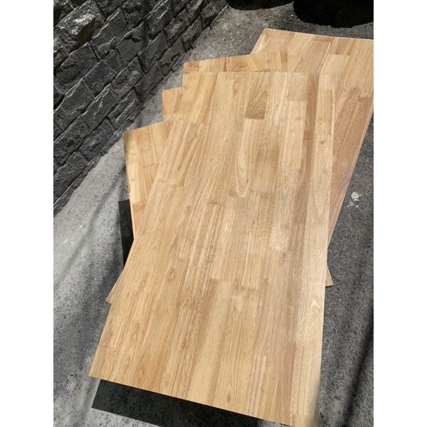 80x1m2x18mm gỗ cao su  làm bàn,kệ ,mặt bếp,..