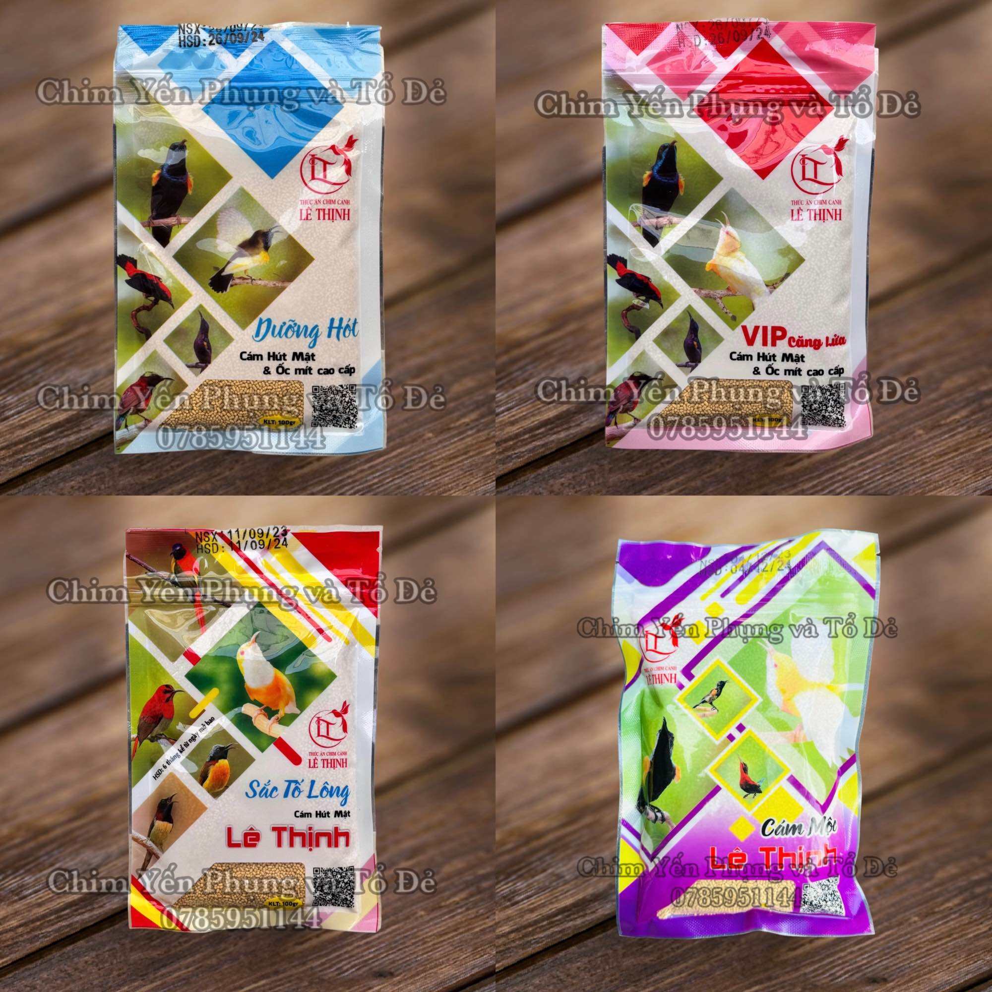 [hoả tốc 2h] Cám Chim Hút Mật, Ốc Mít Lê Thịnh/Yan/Gia Kiệm 100gr - Thức Ăn Chim Cao Cấp.