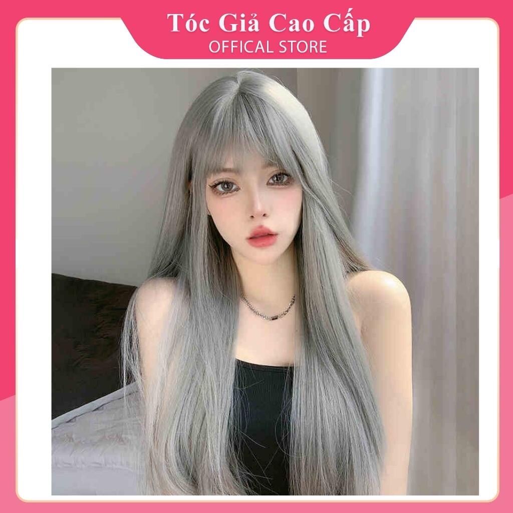 Tóc giả cả đầu thẳng dài z006 của nữ ❇️kèm lưới trùm ❇️