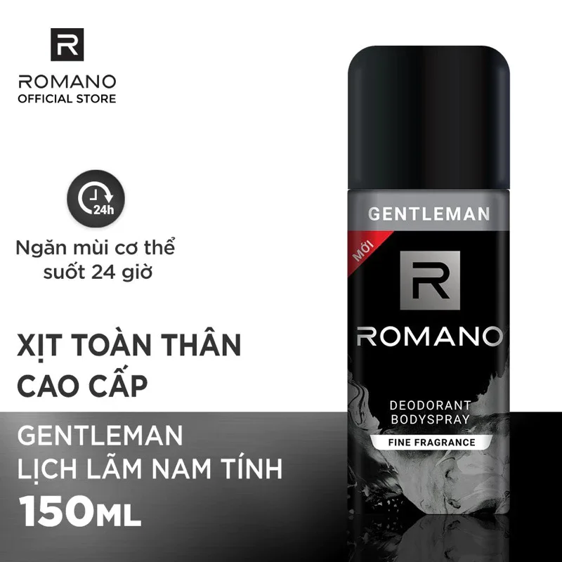xịt khử mùi romano 150ml