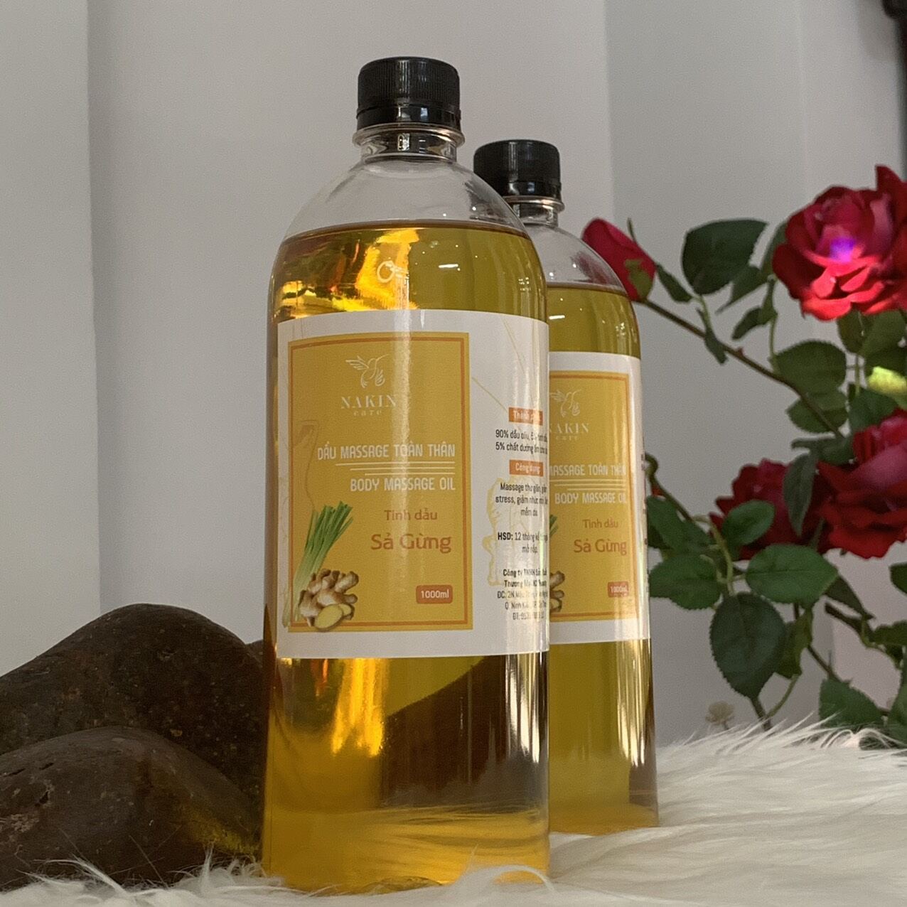 Tinh dầu massage sả gừng