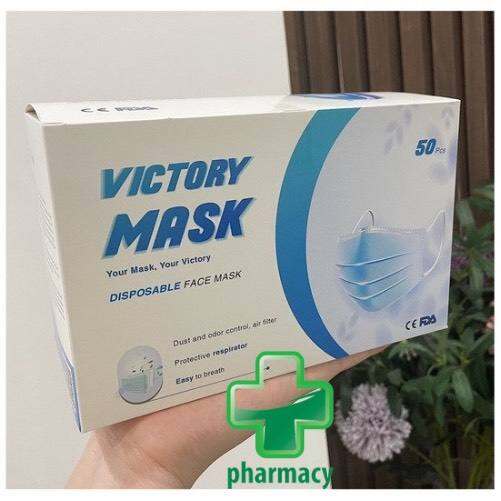 KHẨU TRANG Y TẾ 4 LỚP KHÁNG KHUẨN Victory Mask QUAI MỀM KHÔNG ĐAU TAI