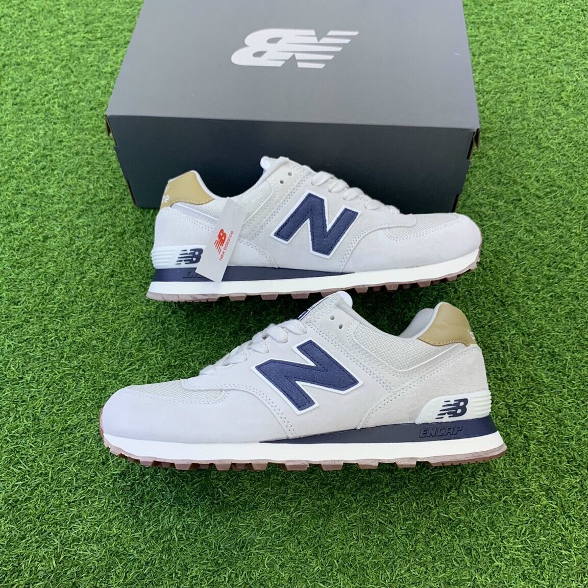 [Hàng11- tặng tất] Giày thể thao new balance 574 xám xanh hàng cao cấp