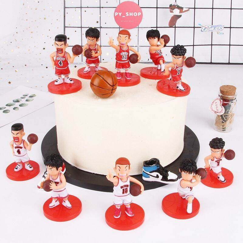 Mô Hình 5 Cầu Thủ Bóng Rổ Trang Trí Bánh Kem