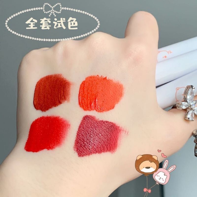 Set 4 Son Kem Lì ErShiQi Mèo Cute
