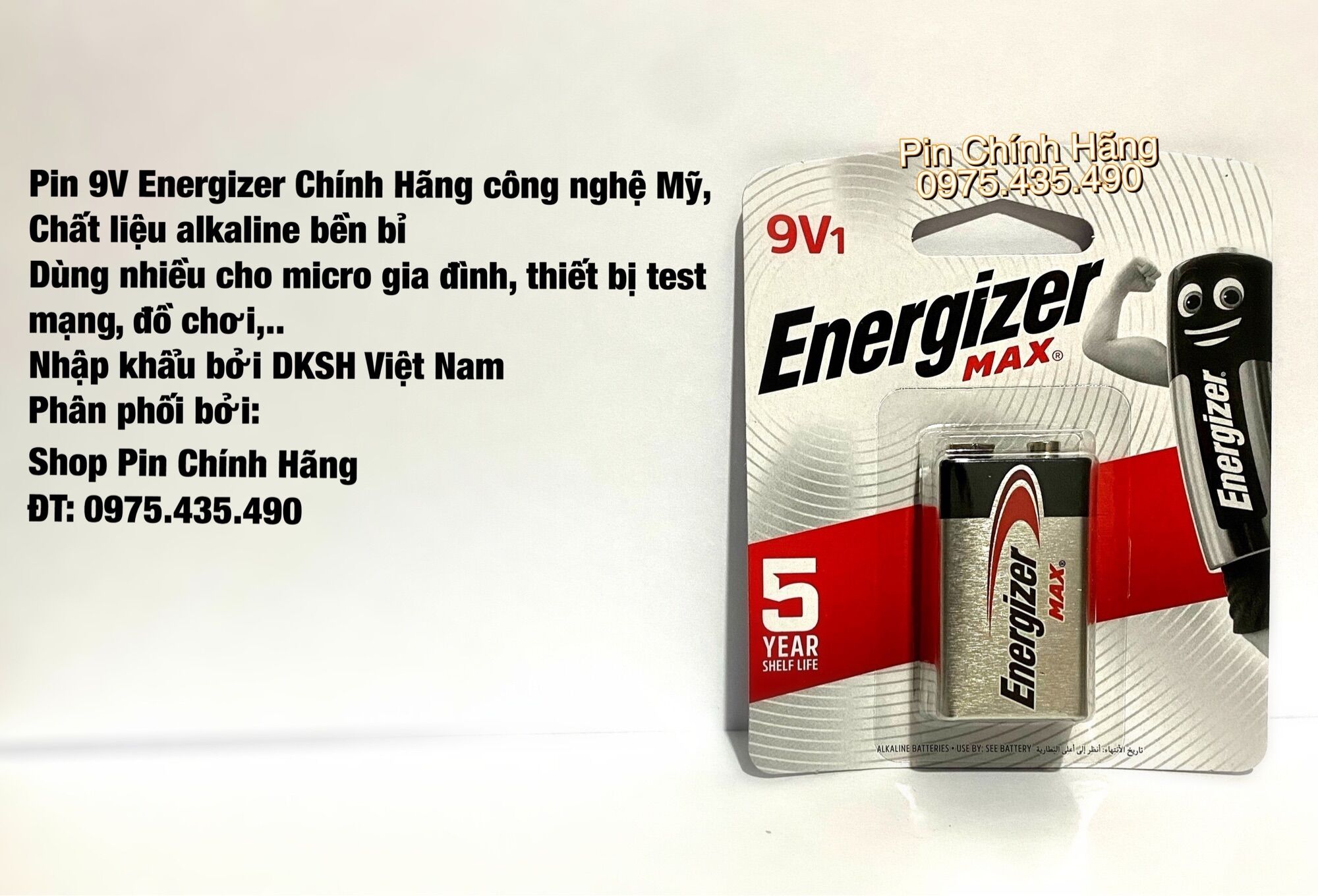 Pin 9V Energizer / Pin Vuông Energizer 522BP1 Chính Hãng Vỉ 1 Viên