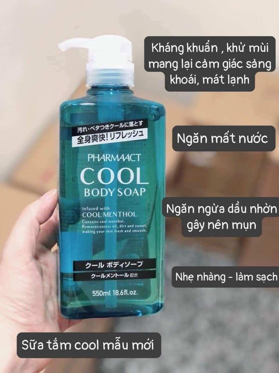 Sữa tắm bạc hà cool body soap dành cho nam