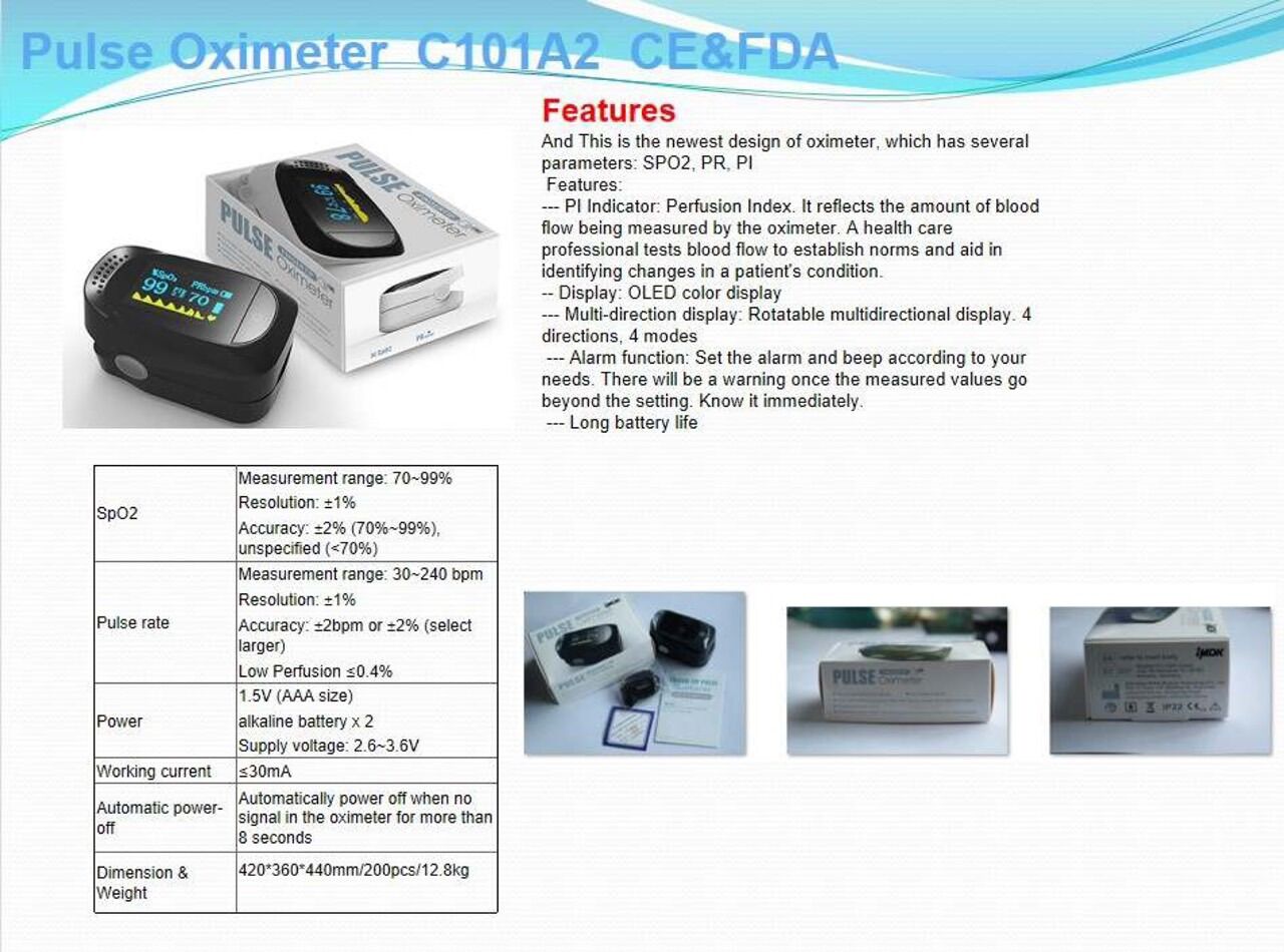 Máy Đo Nồng Độ Oxy  Pulse Oximeter C101A2
