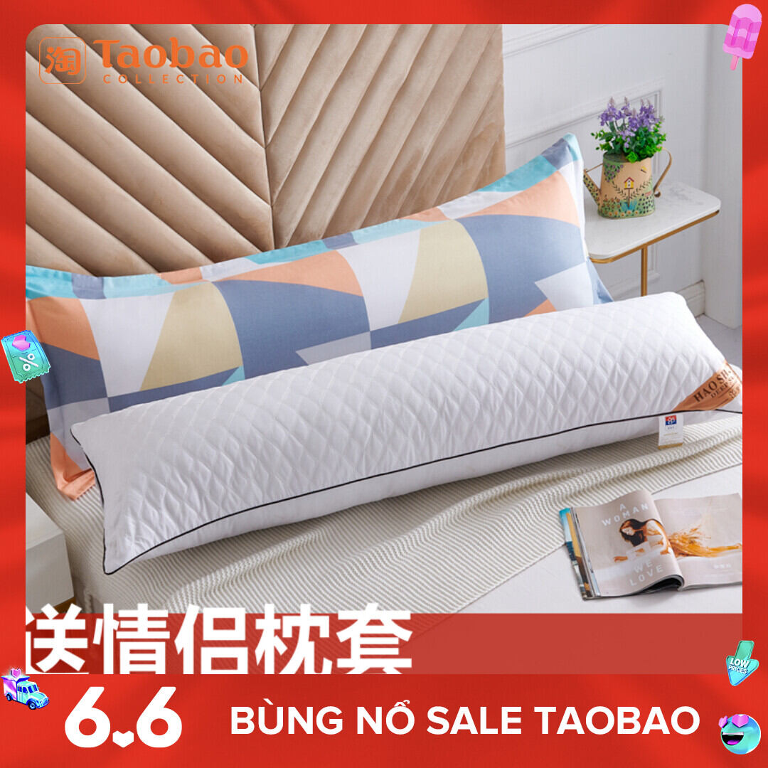 Gối đôi kiểu dài kèm vỏ gối ruột gối gối đôi đáng yêu gia dụng liền gối đôi dài 1, 2m1, 5 m 1.8