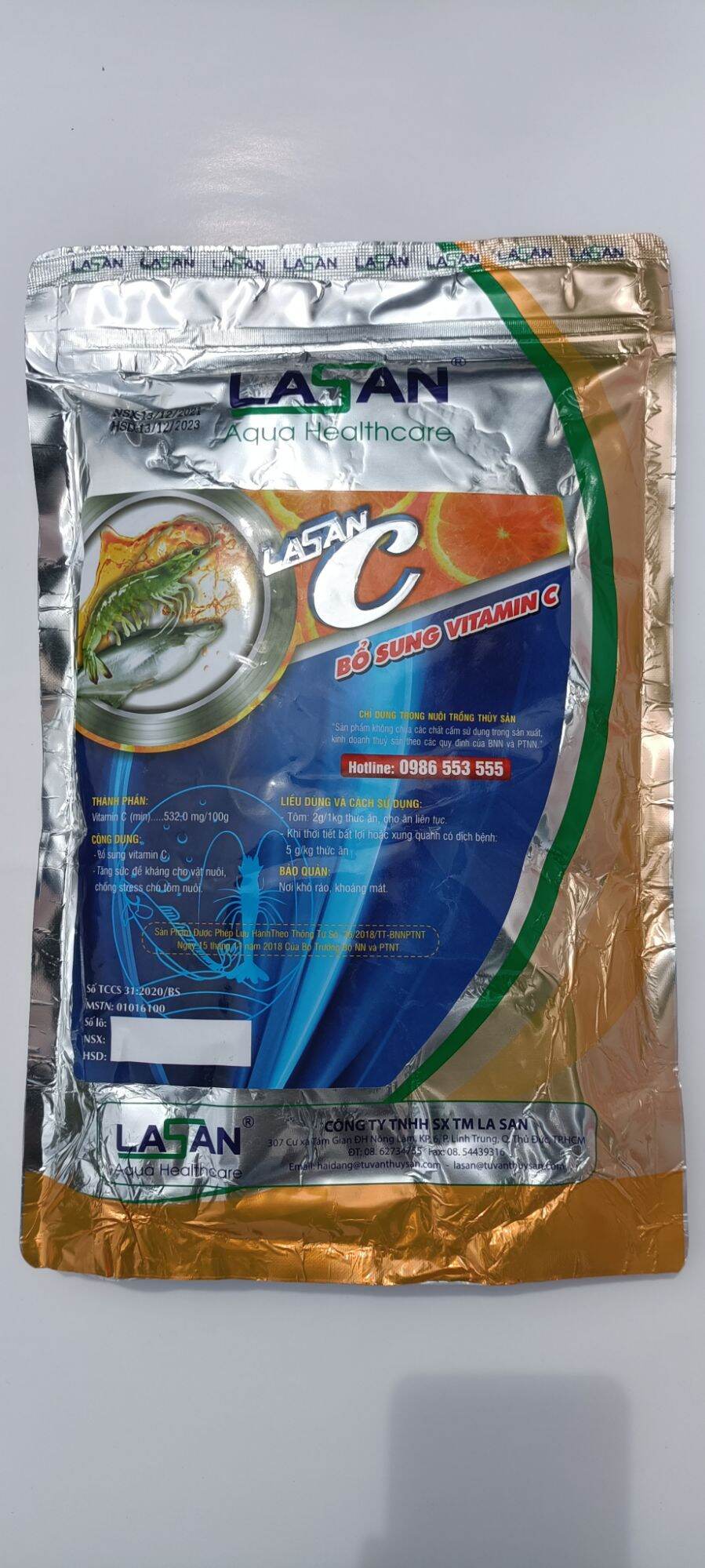 Vitamin C LaSan Bổ Sung Cho Tôm Cá Ốc Bươu Đen
