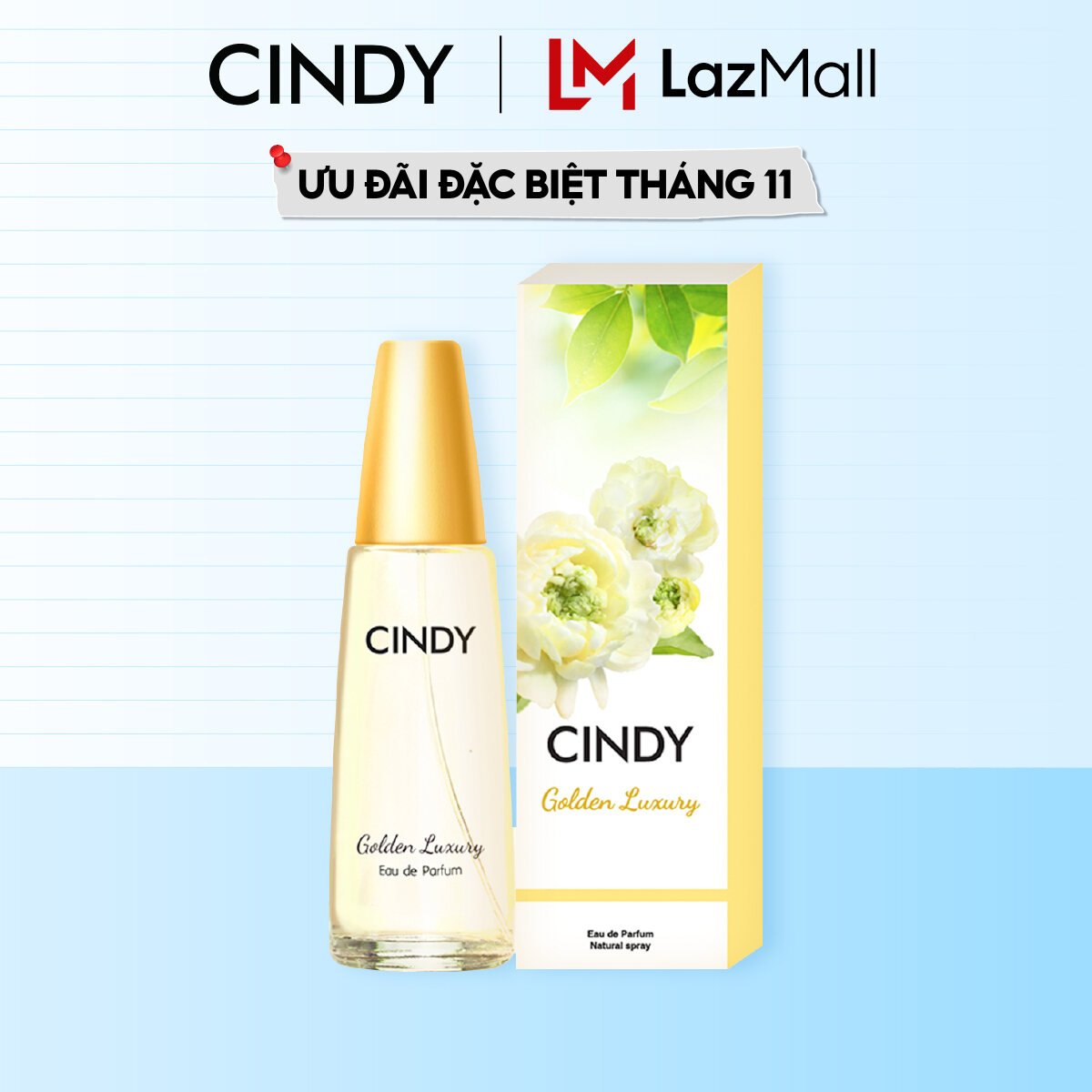 Nước Hoa Nữ Cindy Golden Luxury Mùi Hương Sang Trọng Quyến Rũ 50ml