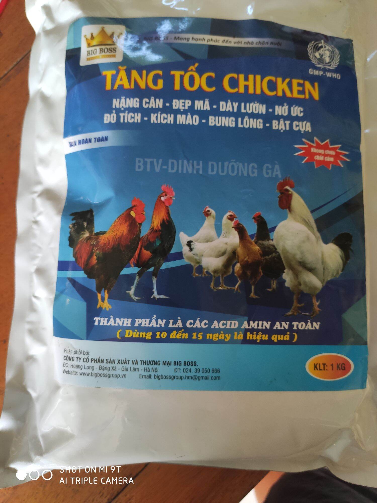 chế phẩm dinh dưỡng Tăng Tốc Chicken (hàng chuẩn) 1kg