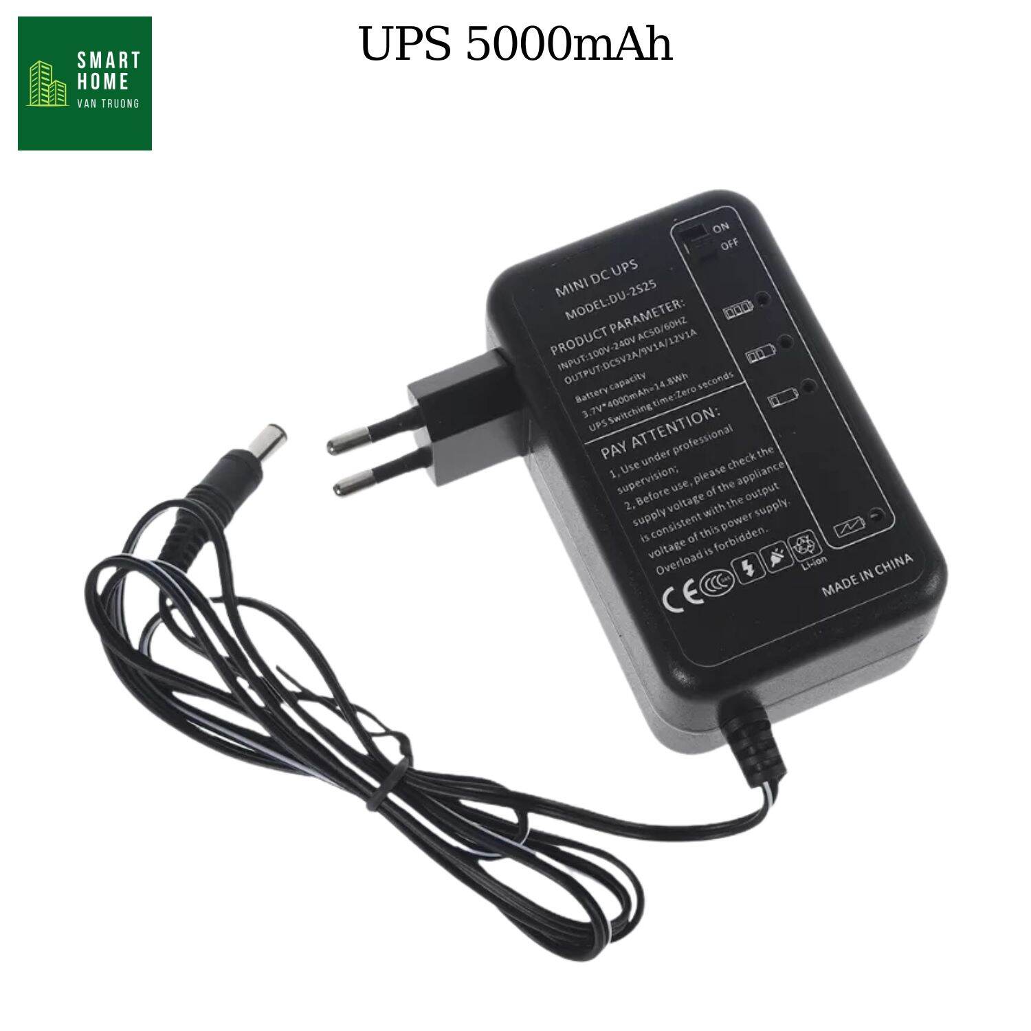 Rechargeable power bank for WiFi and camera when power off 5v ups