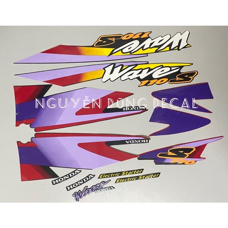 Tem wave thái 110s màu đỏ đen đời 2000