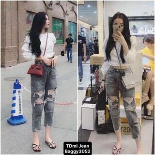 QUẦN BAGYY RÁCH CẠP CAO HÀNG ĐẸP