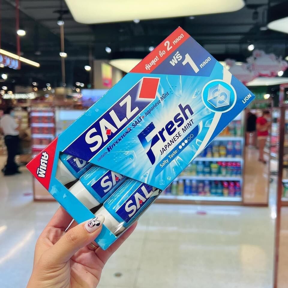 Set 3 kem đánh răng muối salz thái lan