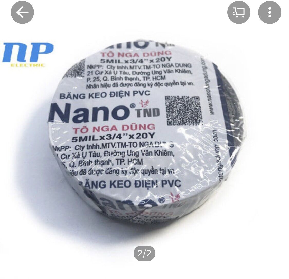 Băng keo nano đen cách điện nhỏ và lớn