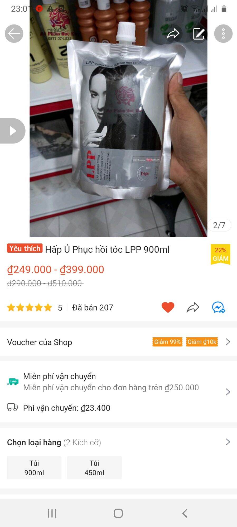 Hấp, Ủ, Phục Hồi Tóc LPP 450~900ml