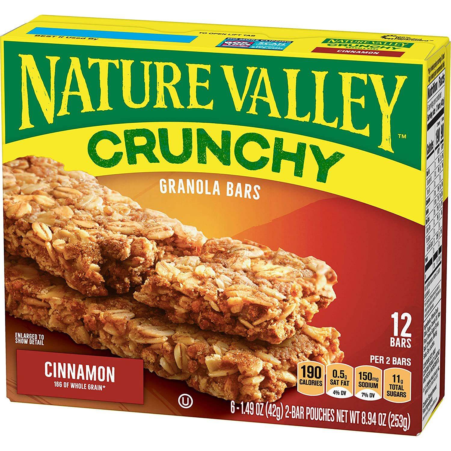 Bánh ngũ cốc nature valley - cinnamon 253gr- 6 gói-12 thanh-nhập khẩu mỹ