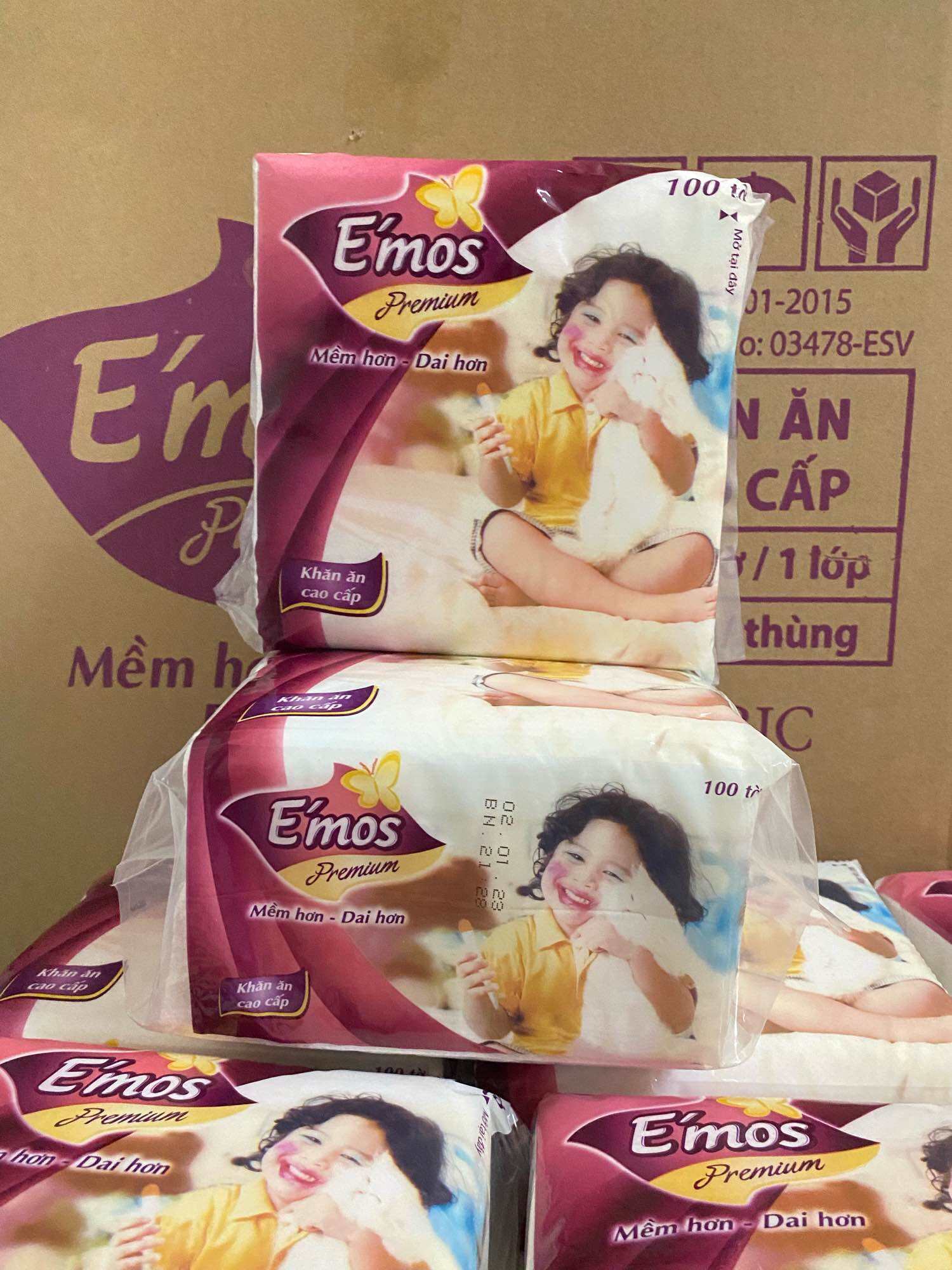 COMBO 10 GÓI E’MOS 100 TỜ KHỔ LỚN 33*33