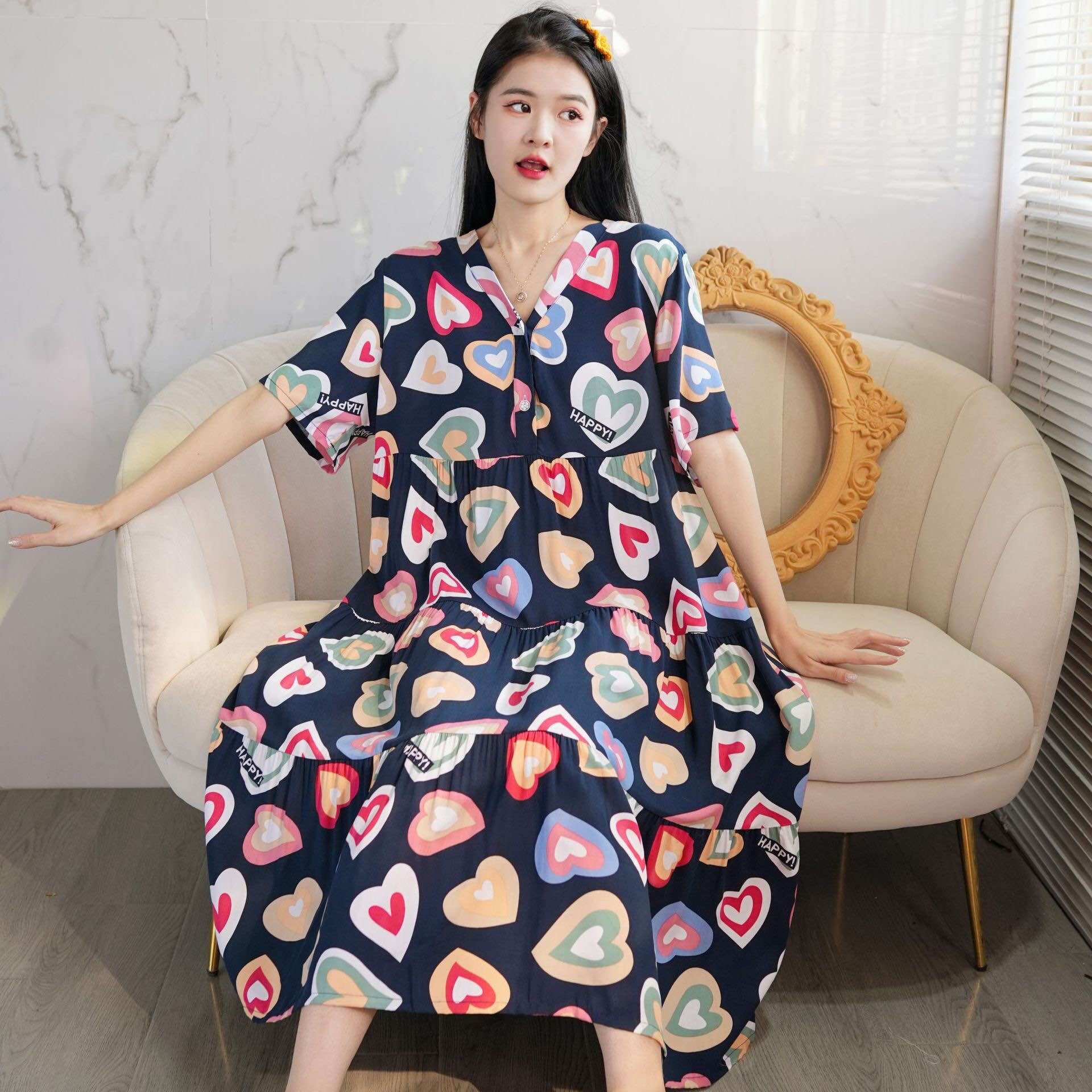 Đầm mặc nhà, đầm bầu lanh lụa freesize rộng siêu thoáng mát