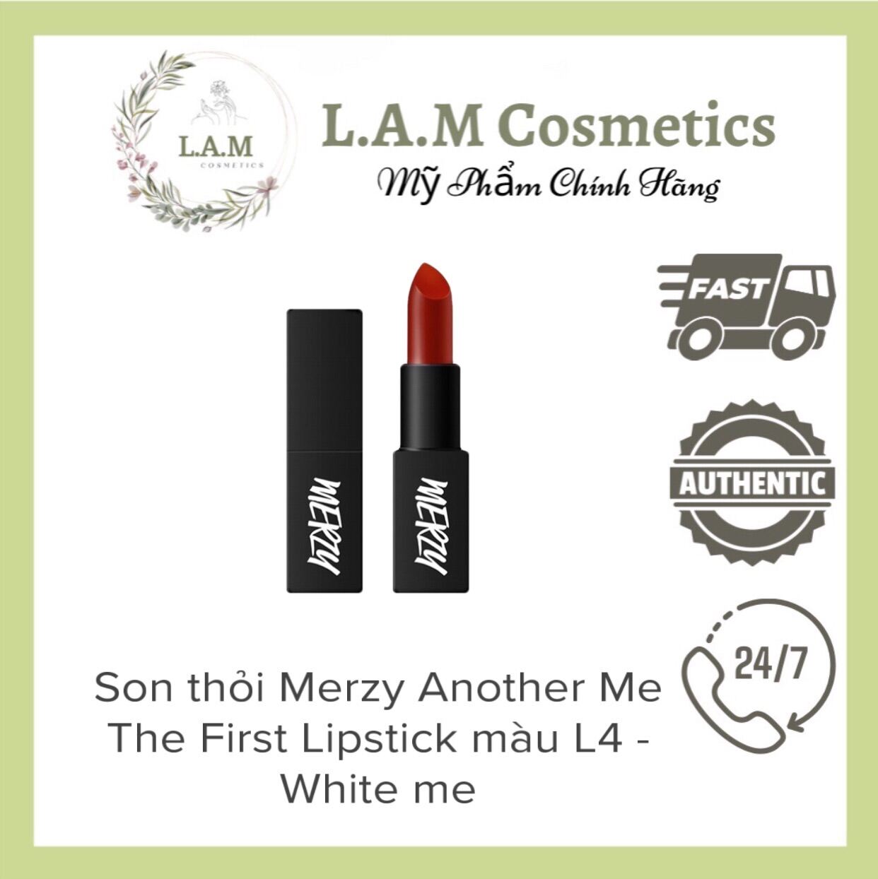 Son thỏi Merzy Another Me The First Lipstick màu L4 - White me