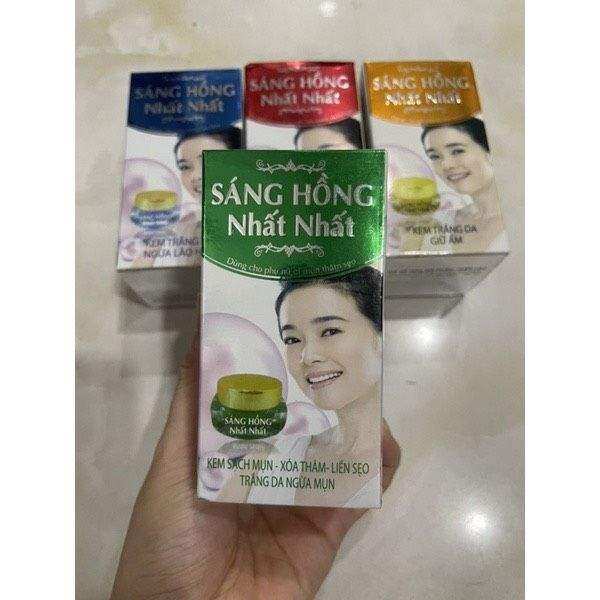 6 kem Sáng Hồng Nhất Nhất xanh lá 12g