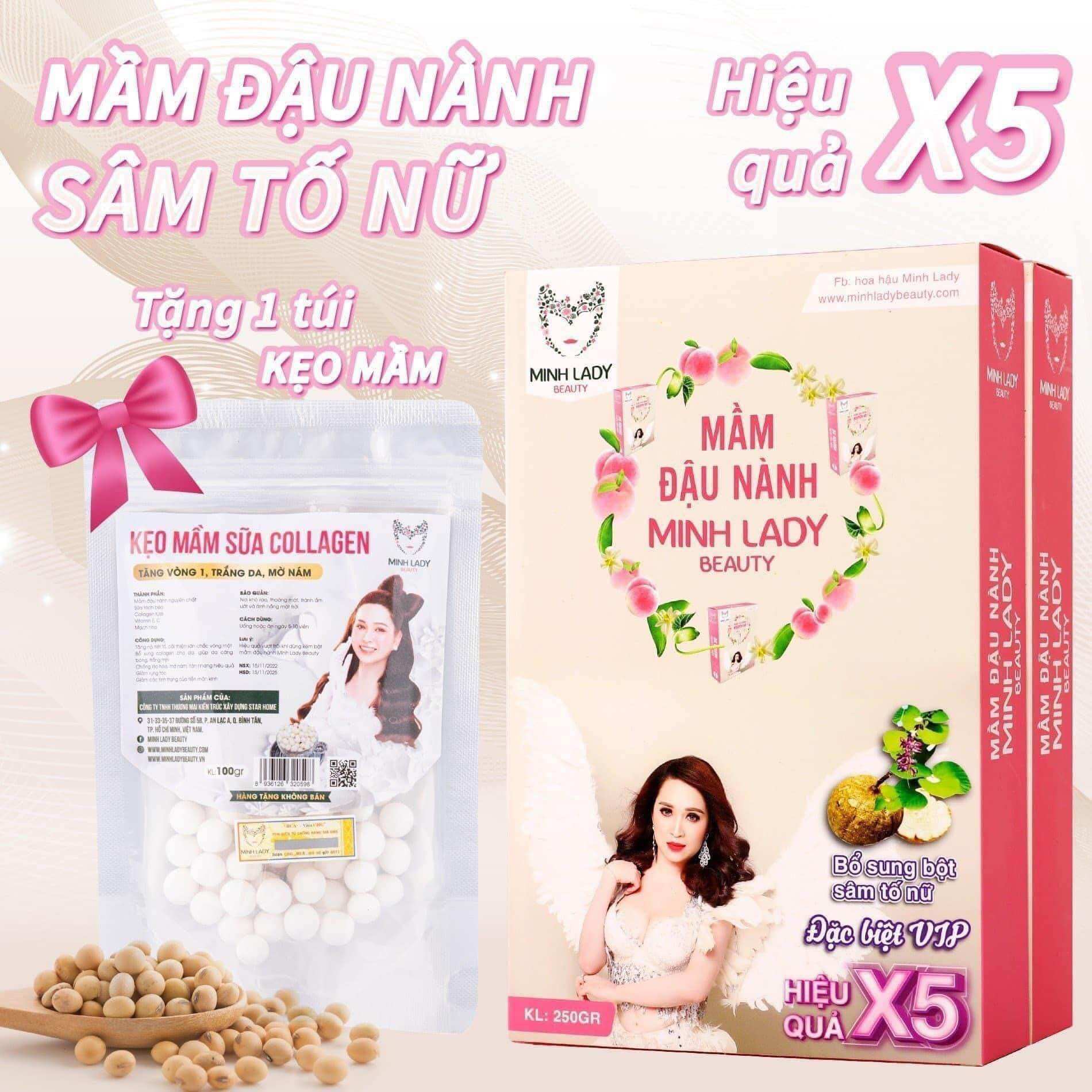 ▪️🔥mầm đậu nành minh lady-tặng 2kẹo sữa coalgen