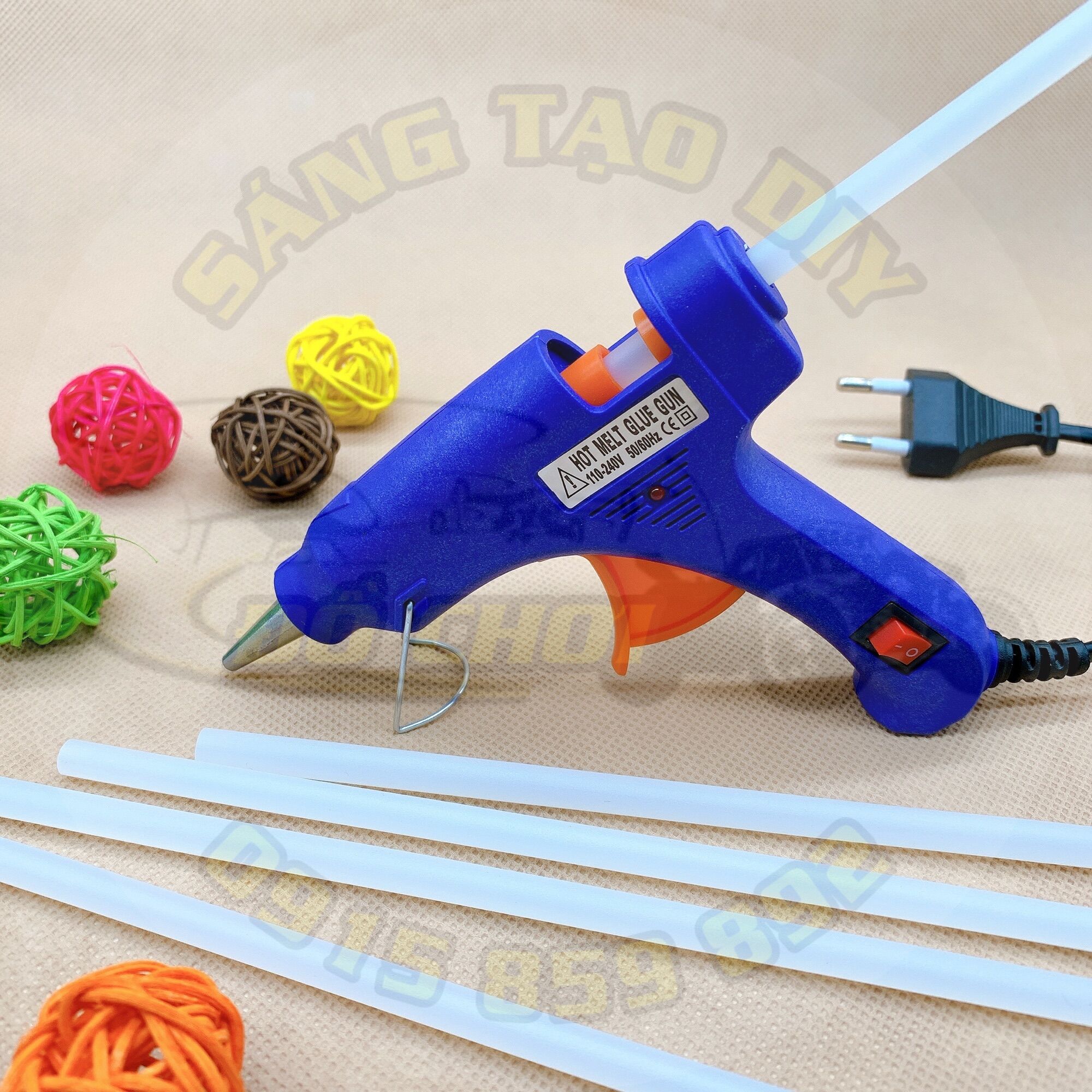 [Có nhiều tuỳ chọn] Máy bắn keo nến silicon 20W - Keo nến nhỏ 0.7cm dài 27cm. Súng bắn keo nến làm đồ handmade tiện dụng, loại tốt - giá rẻ