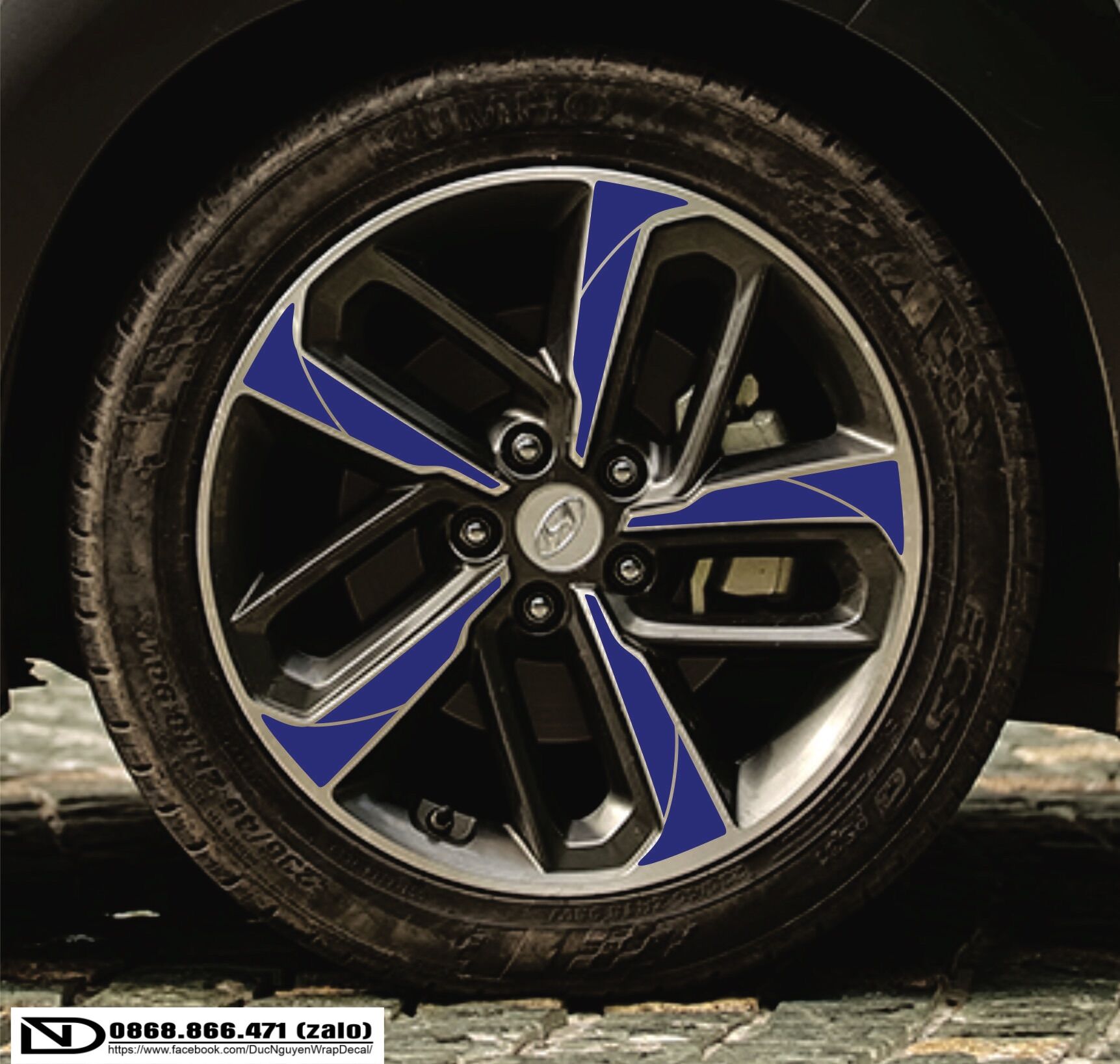 Decal dán mâm KONA (5 bánh)