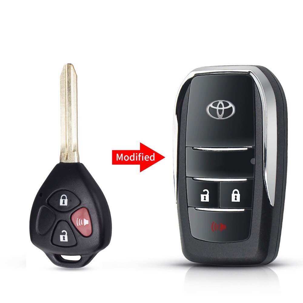 [HCM]Chìa khoá độ gập theo chìa zin xe INNOVA FORTUNER 3 nút