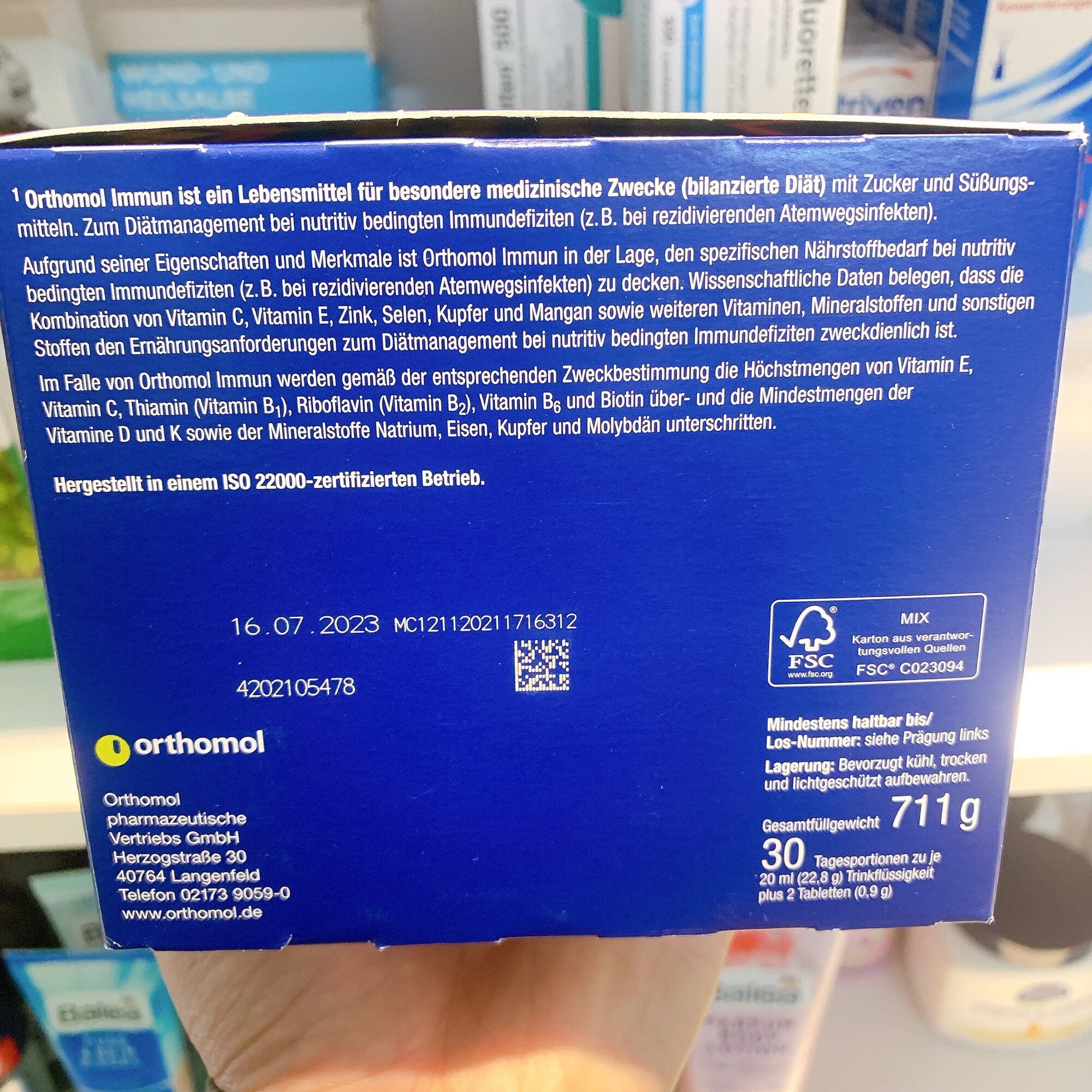 Orthomol immun- Nội địa Đức