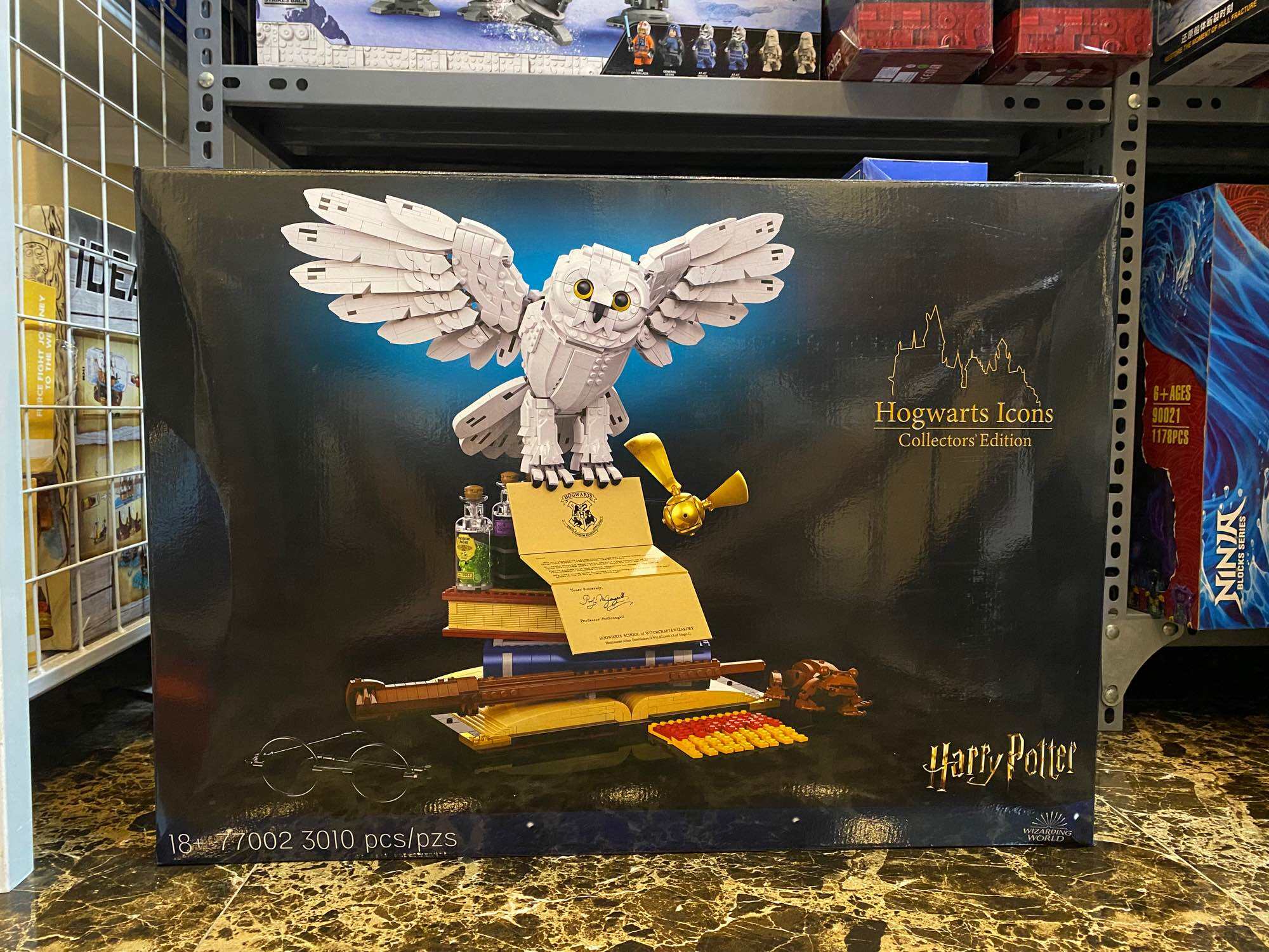 Nonlego Đồ chơi lắp ráp Harry Potter 77002 76391 60143 Mô hình cú Hedwig