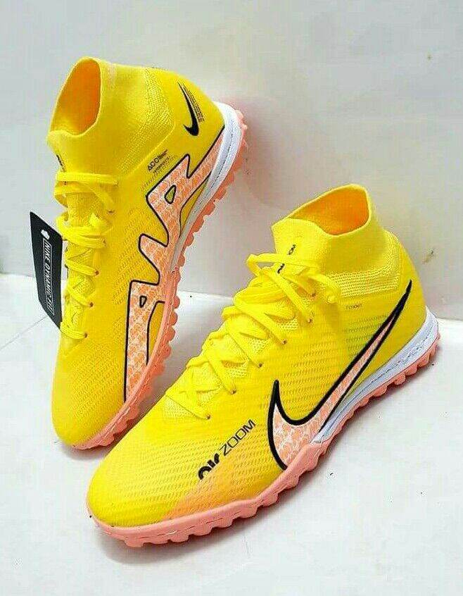 giày đá bóng mercurial superfly Cao cổ TF ( vàng)