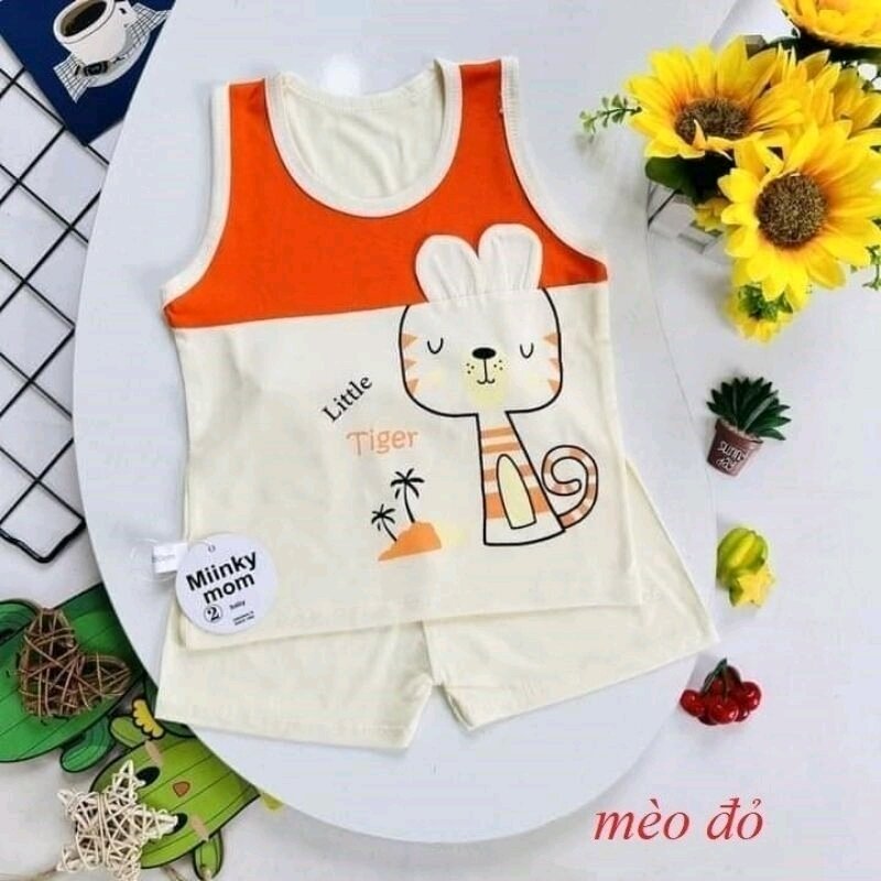 Bộ ba lỗ thun lạnh Minky cho bé (HK002)