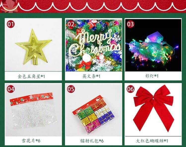 CÂY THÔNG NOEL 1,5M TẶNG PHỤ KIỆN