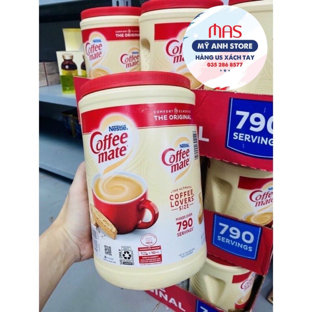 HÀNG MỸ Bột kem pha cà phê Nestle Coffeemate 1.5kg  date 2023