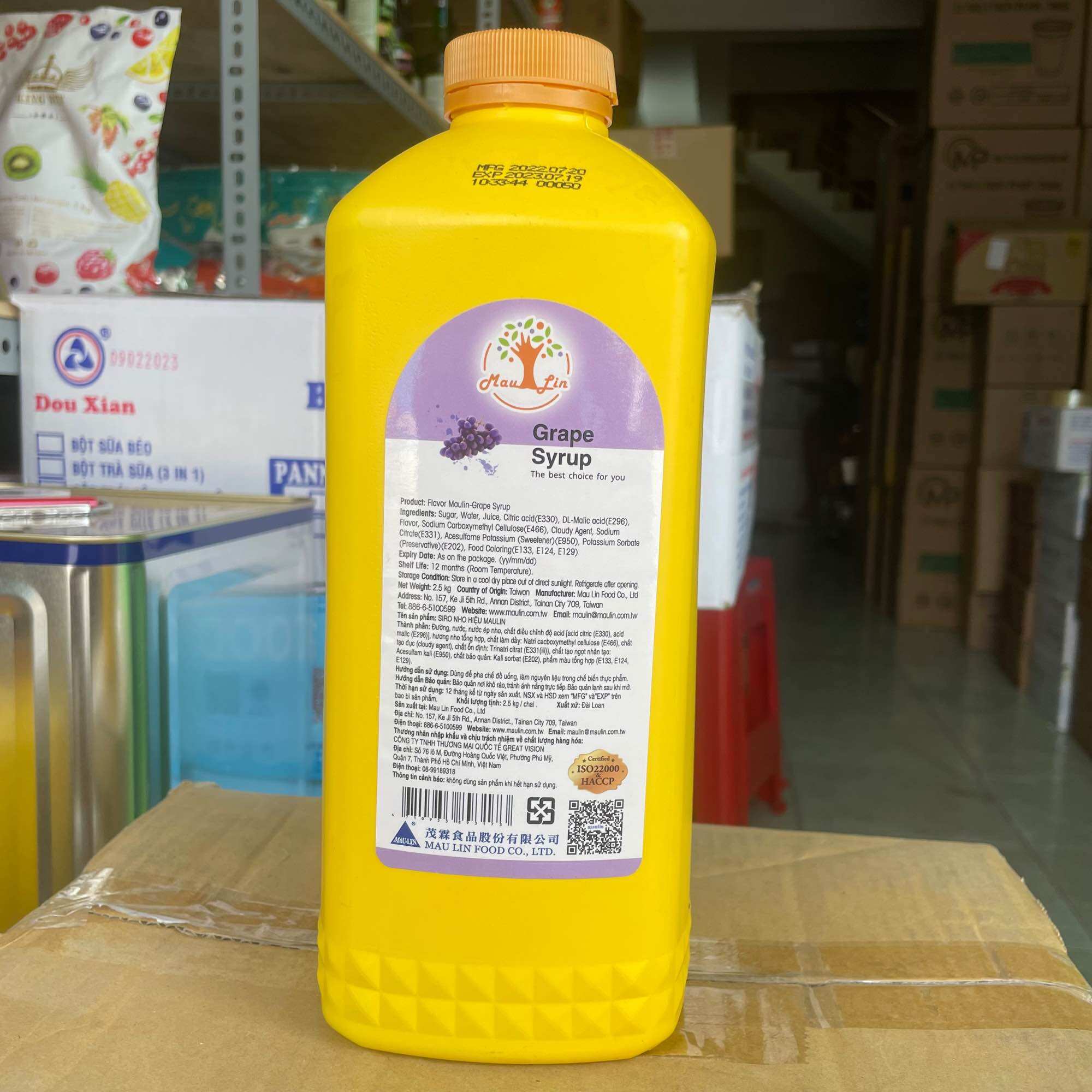 Syrup Maulin Đào 2.5Kg