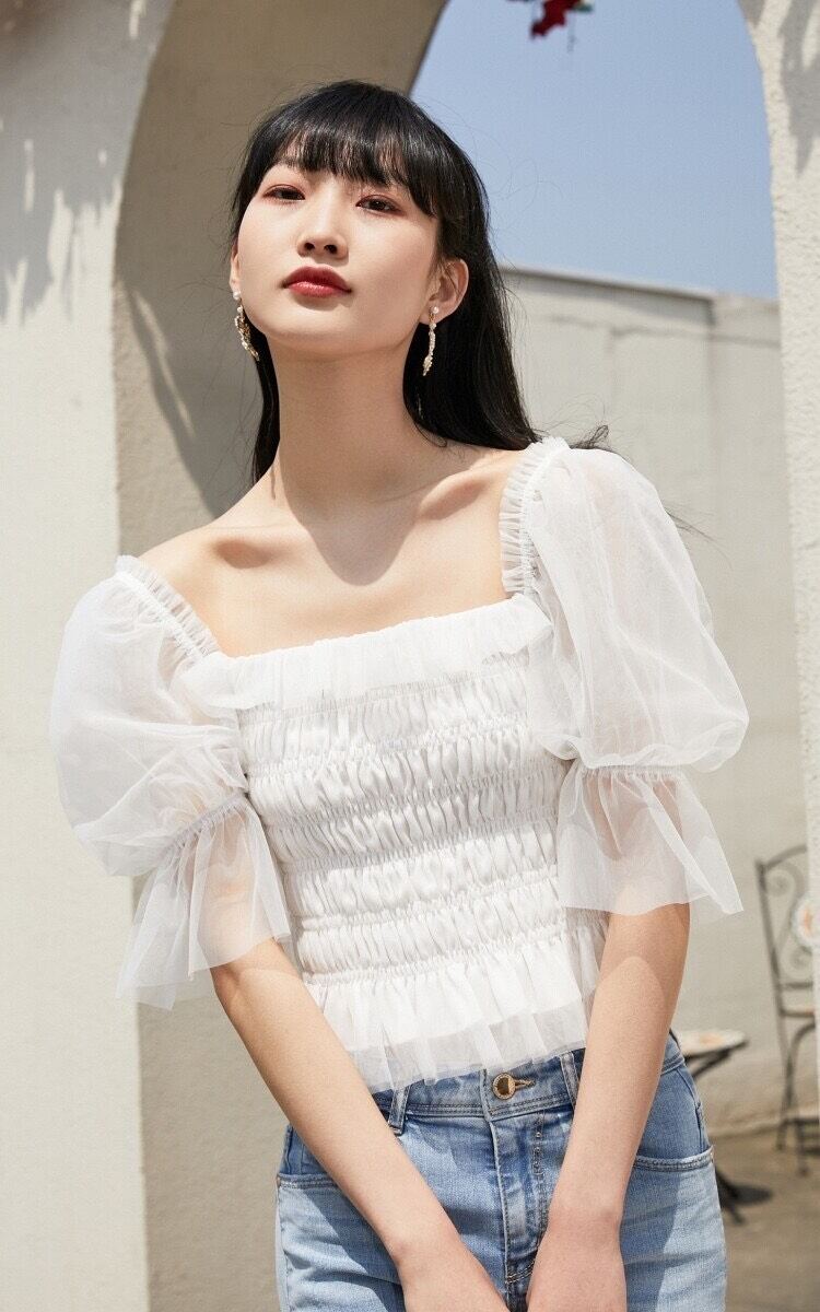 Áo ren lưới vero moda size M