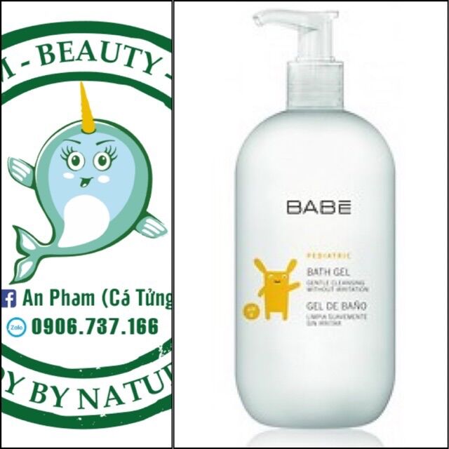 Sữa tắm dạng gel babe pediatric bath gel 500ml