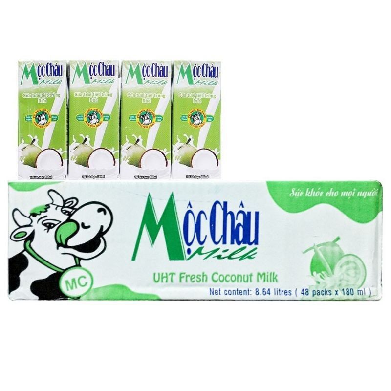 Thùng sữa tươi Mộc châu 180ml x48 hộp